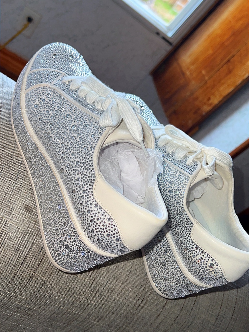 INC Aideen Rhinestone Platform Sneakers Size 8M
